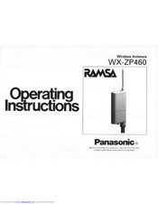 Panasonic Ramsa WX-ZP460 Operating Instructions Manual