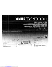 Yamaha TX-1000U Owner's Manual