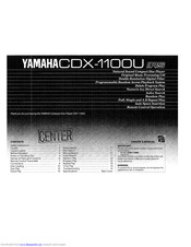 Yamaha CDX-1100U Owner's Manual