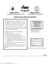 Valor Legend 937XN Installation And Owner's Manual