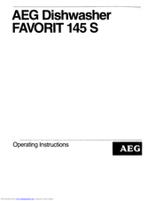 AEG FAVORIT 145 S Operating Instructions Manual