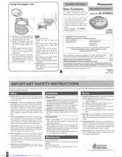 Panasonic SLSV603J - PORT. CD PLAYER Operating Instructions Manual