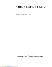 AEG 140 D Installation And Operating Instructions Manual