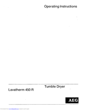 AEG Lavatherm 450 R Operating Instructions Manual
