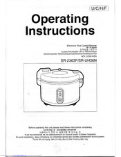 Panasonic SR-UH36N Operating Instructions Manual