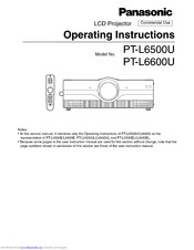Panasonic PT-L650U Operating Instructions Manual
