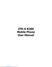 Zte -G R260 User Manual