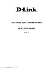 D-Link DVG-2001S Quick User Manual