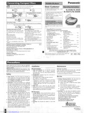 Panasonic SLS232C - PORT. COMPACT DISC Operating Instructions Manual