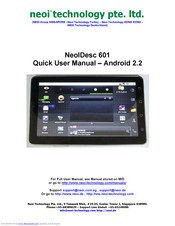 Neoi NeoIDesc 601 Quick User Manual