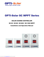 Opti-solar SC-80 Installation And Operation Manual