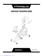 Exerpeutic INDOOR TRAINING BIKE Owner's Manual