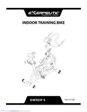 Exerpeutic INDOOR TRAINING BIKE Owner's Manual