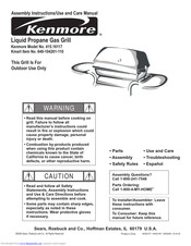 Kenmore 415.16117 Assembly Instructions/Use And Care Manual