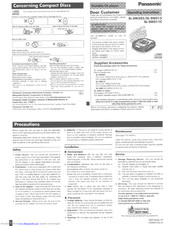 Panasonic SLSW515 - PORT. COMPACT DISC Operating Instructions Manual