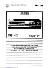 Philips VR6393 Operating Instructions Manual