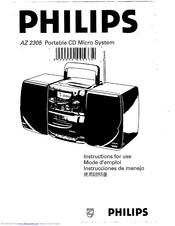 Philips AZ 2305 Instructions For Use Manual