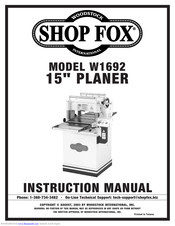Shop fox W1692 Instruction Manual