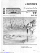 Technics SA-DX1040 Operating Instructions Manual