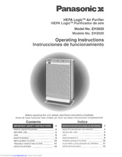 Panasonic EH3020 - AIR PURIFIER-PHCC Operating Instructions Manual