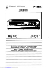 Philips VR6391 Operating Instructions Manual