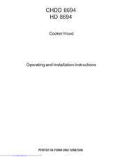 AEG CHDD 8694 Operating And Installation Instructions