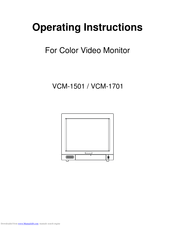 Ikegami Electronics VCM-1701 Operating Instructions Manual
