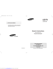 Samsung LS26A33W Owner's Instructions Manual