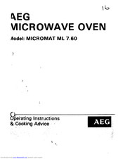 AEG Micromat ML 7.60 Operating Instructions Manual