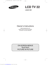 Samsung LS-22A13W Owner's Instructions Manual
