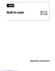 AEG BP 8.03 Operating Instructions Manual