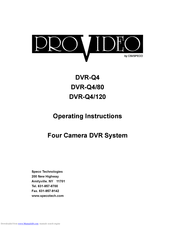 Pro Video DVR-Q4/80 Operating Instructions Manual