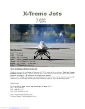 X-Treme Jets F-16C Instruction Manual