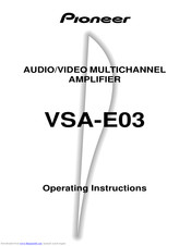 Pioneer VSA-E03 Operating Instructions Manual