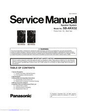 Panasonic SB-AKX32 Service Manual