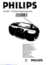 Philips AZ 8075 Instructions For Use Manual