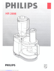 Philips HR 2898 Operating Instructions Manual