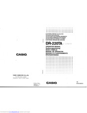 CASIO DR-220TA Operation Manual