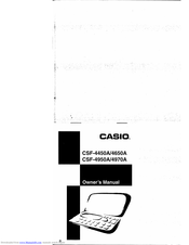 CASIO CSF-4450A Owner's Manual