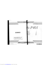 CASIO FX-P401 User Manual