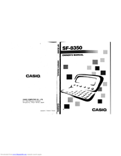 CASIO SF-8350 Owner's Manual