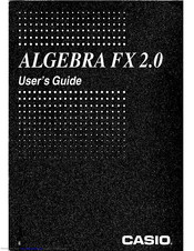 CASIO ALGEBRA FX 2.0 User Manual