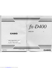 CASIO FX-D400 User Manual