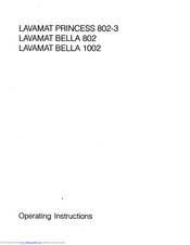 AEG Lavamat Princess 802-3 Operating Instructinos