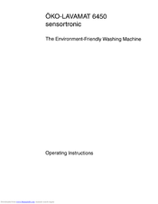 AEG OKO Lavamat 6450 sensortronic Operating Instructions Manual