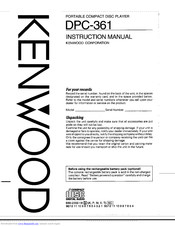 KENWOOD DPC-361 Instruction Manual
