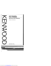 KENWOOD KX-W892 Instruction Manual