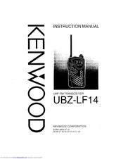 KENWOOD UBZ-LF14 Instruction Manual