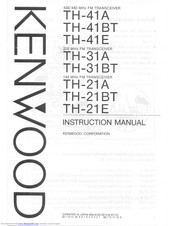 KENWOOD TH-41BT Instruction Manual