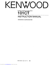 KENWOOD 101CT Instruction Manaul